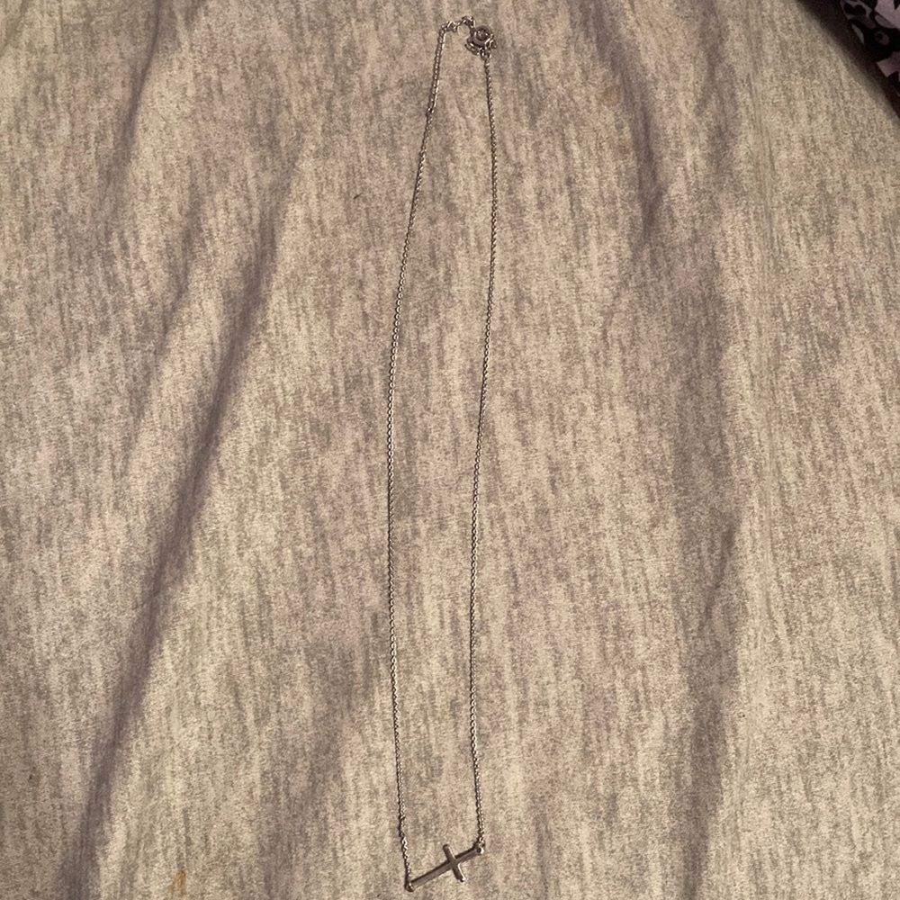 Sideway cross necklace
